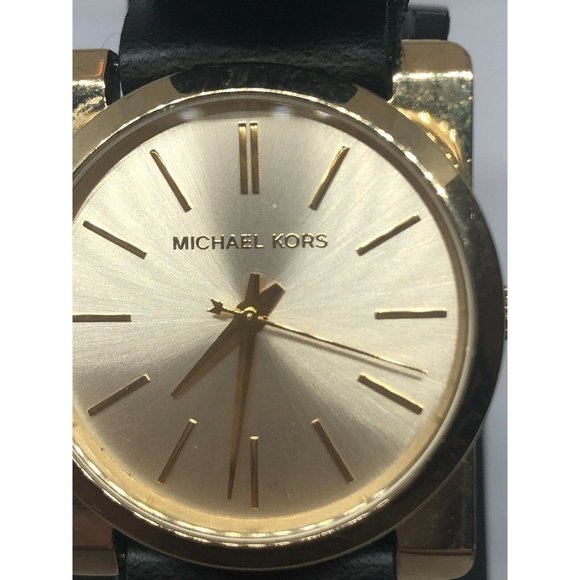 Michael Kors MK3496 Women\'s Black Leather Analog G main image 7